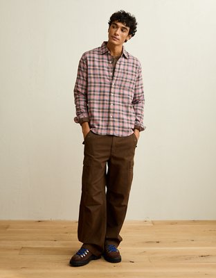 AE Standard Fit Flannel Button-Up Shirt