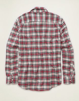 AE Standard Fit Flannel Button-Up Shirt
