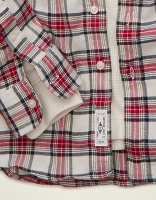 AE Standard Fit Flannel Button-Up Shirt