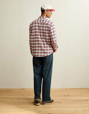 AE Standard Fit Flannel Button-Up Shirt