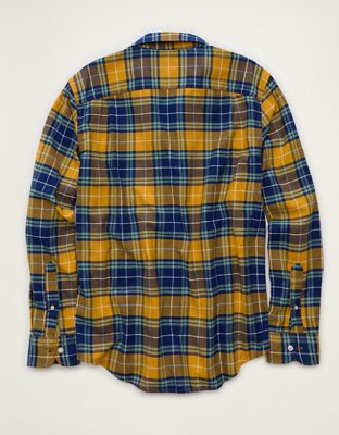 AE Standard Fit Flannel Button-Up Shirt