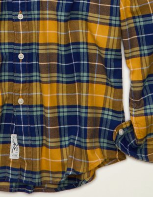 AE Standard Fit Flannel Button-Up Shirt