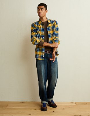 AE Standard Fit Flannel Button-Up Shirt