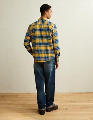 AE Standard Fit Flannel Button-Up Shirt