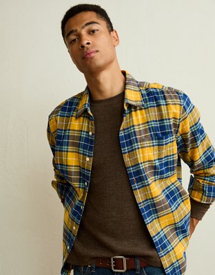 AE Standard Fit Flannel Button-Up Shirt