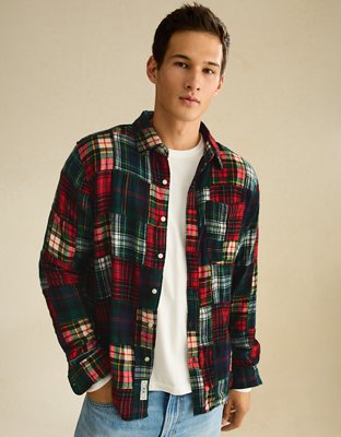 AE Standard Fit Flannel Button-Up Shirt