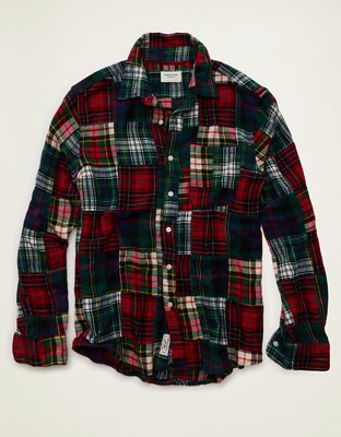 AE Standard Fit Flannel Button-Up Shirt