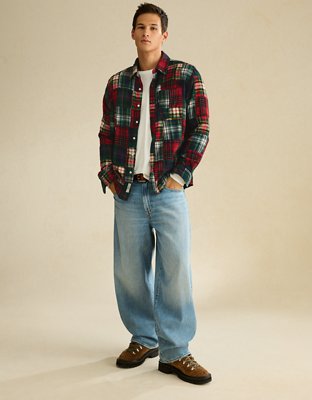 AE Standard Fit Flannel Button-Up Shirt