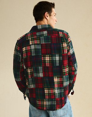 AE Standard Fit Flannel Button-Up Shirt