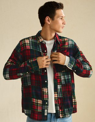 AE Standard Fit Flannel Button-Up Shirt