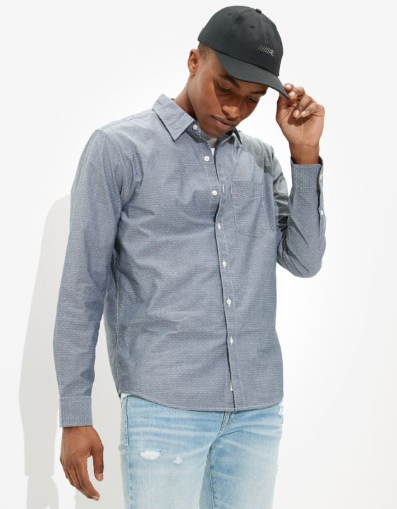 AE Chambray Button-Up Shirt