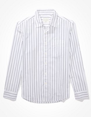 AE Striped Poplin Button-Up Shirt