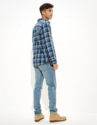 Мужские рубашки American Eagle AE Plaid Super Soft Everyday Shirt — фото 3