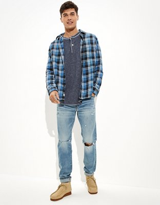 Мужские рубашки American Eagle AE Plaid Super Soft Everyday Shirt — фото 2