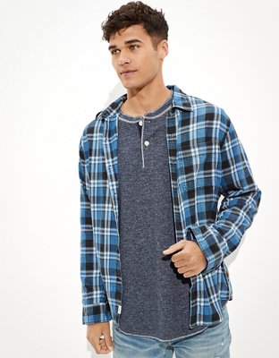 Мужские рубашки American Eagle AE Plaid Super Soft Everyday Shirt — фото 5