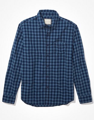 Мужские рубашки American Eagle AE Everyday Poplin Button-Up Shirt — фото 2