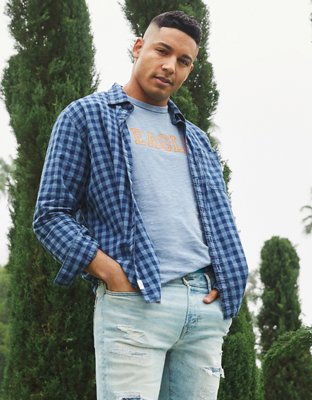 AE Everyday Relaxed Fit Poplin Button-Up Shirt