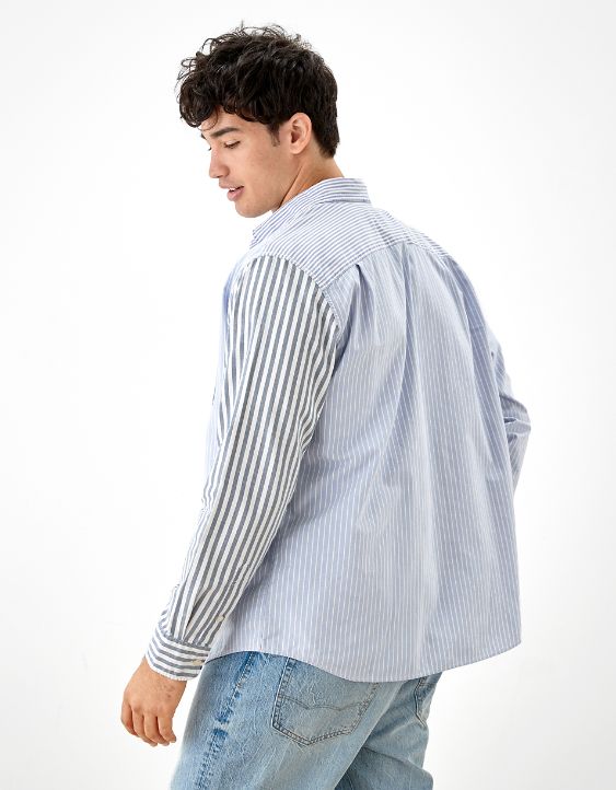 AE Multi-Stripe Oxford Button-Up Shirt