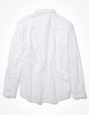 AE Distressed Oxford Button-Up Shirt