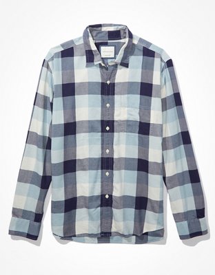 Мужские рубашки American Eagle AE Super Soft Plaid Everyday Shirt — фото 3