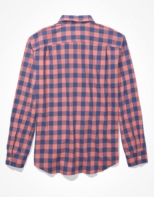 Chemise boutonnée ultradouce à carreaux de tous les jours AE