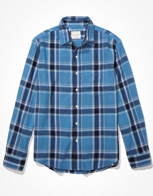 Chemise boutonnée ultradouce à carreaux de tous les jours AE