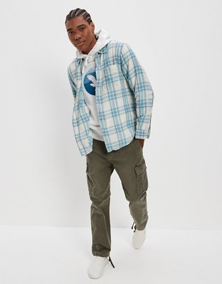 Chemise boutonnée ultradouce à carreaux de tous les jours AE