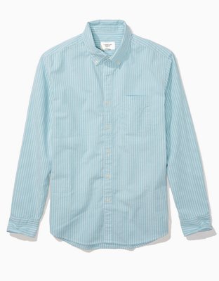 AE Everyday Striped Oxford Button-Up Shirt