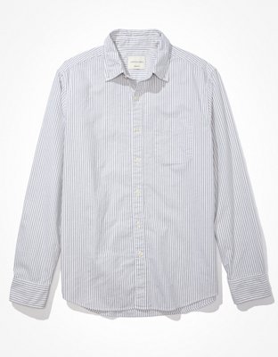 AE Everyday Striped Oxford Button-Up Shirt