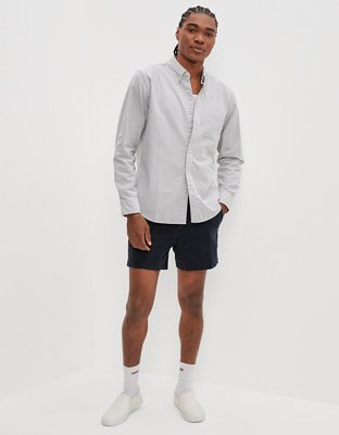 AE Everyday Camisa Oxford Rayada con Botones