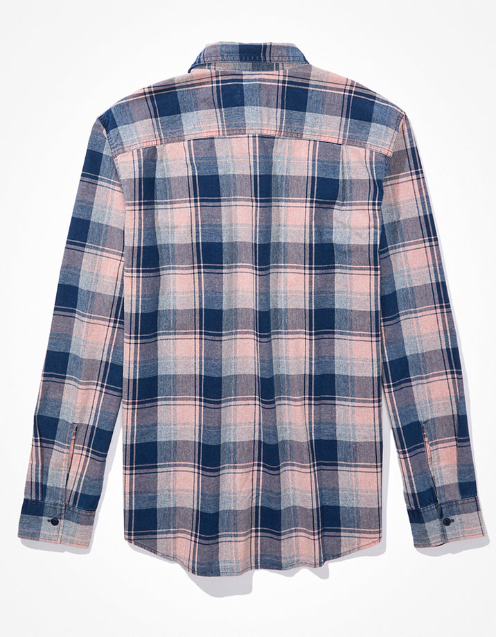 AE Super Soft Everyday Plaid Button-Up Shirt