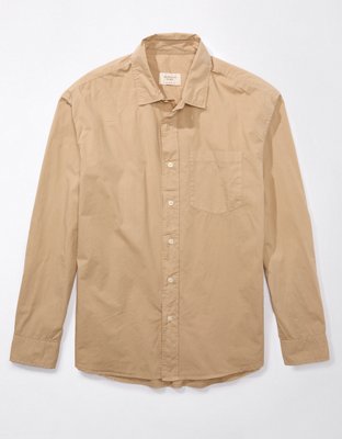 Мужские рубашки American Eagle AE Everyday Relaxed Oxford Button-Up Shirt — фото 3