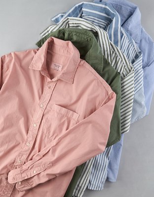 AE Everyday Relaxed Fit Poplin Button-Up Shirt