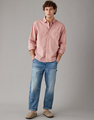 AE Everyday Relaxed Fit Poplin Button-Up Shirt