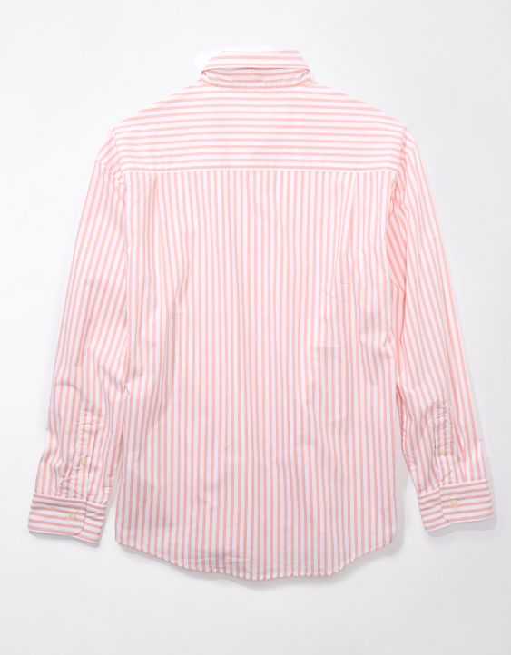 AE Everyday Poplin Striped Button-Up Shirt