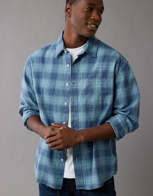 AE Everyday Oxford Plaid Button-Up Shirt