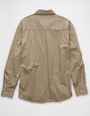 Мужские рубашки American Eagle AE Everyday Twill Button-Up Shirt — фото 4