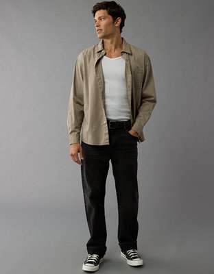 Мужские рубашки American Eagle AE Everyday Twill Button-Up Shirt — фото 2