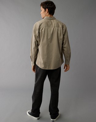 Мужские рубашки American Eagle AE Everyday Twill Button-Up Shirt — фото 5