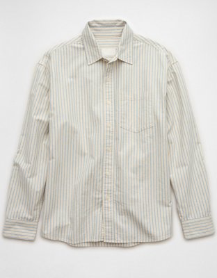 AE Everyday Oxford Striped Button-Up Shirt