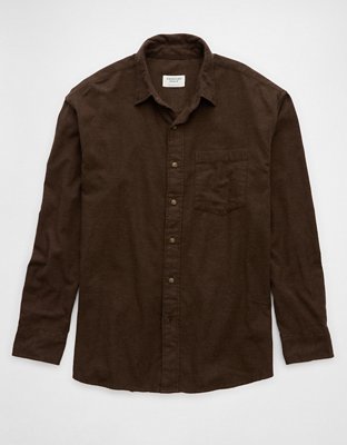Мужские рубашки American Eagle AE Everyday Flannel Button-Up Shirt — фото 3