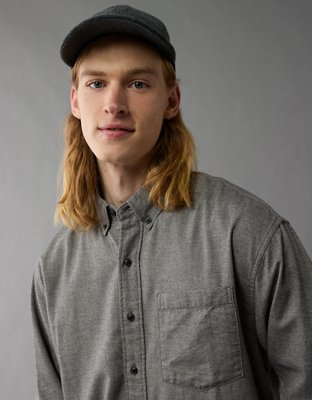 AE Everyday Camisa de Flannel de Diseño Escocés con Botones