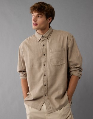 AE Everyday Camisa de Flannel de Diseño Escocés con Botones