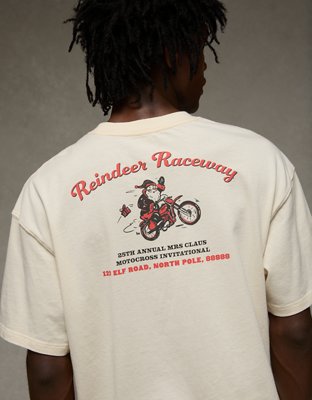 AE Boxy Reindeer Raceway Graphic T-Shirt
