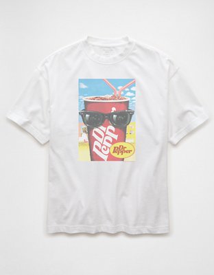 AE Boxy Fit Dr Pepper Beach Graphic T-Shirt