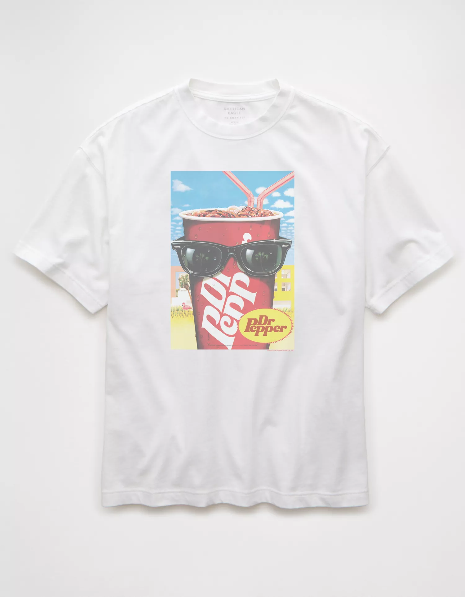 AE Boxy Fit Dr Pepper Beach Graphic T-Shirt - thumbnail 3