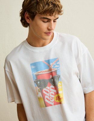 AE Boxy Fit Dr Pepper Beach Graphic T-Shirt