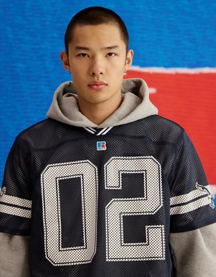 AE x Russell Athletic Graphic Mesh Jersey | American Eagle