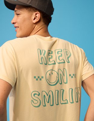 AE | Smiley® Shrunken Graphic T-Shirt | American Eagle