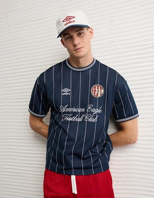 AE x Umbro Boxy Fit Graphic Jersey | American Eagle
